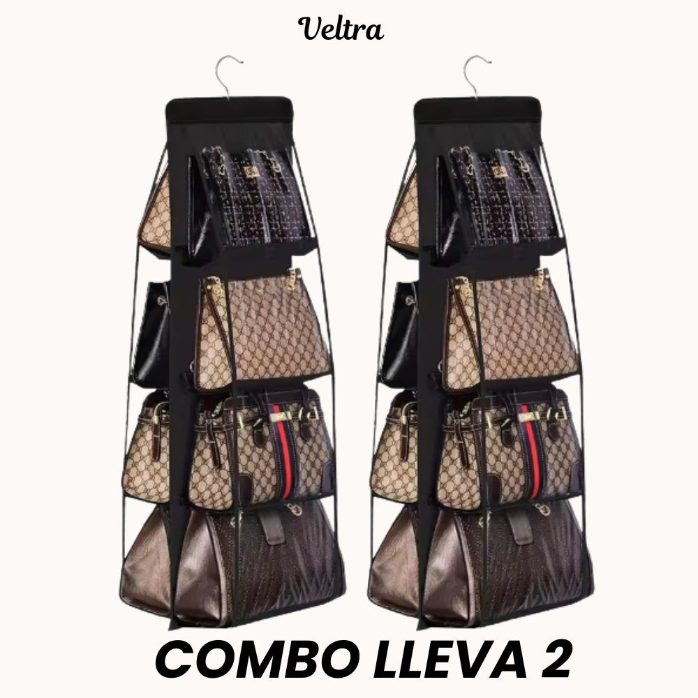 2X1  ORGANIZADORES DE BOLSOS COLOR NEGRO DELUX
