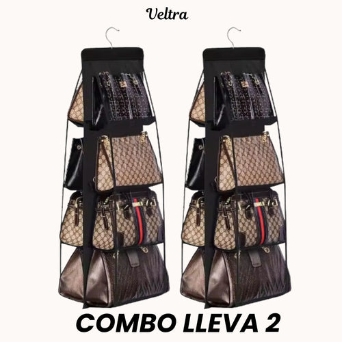 2X1  ORGANIZADORES DE BOLSOS COLOR NEGRO DELUX
