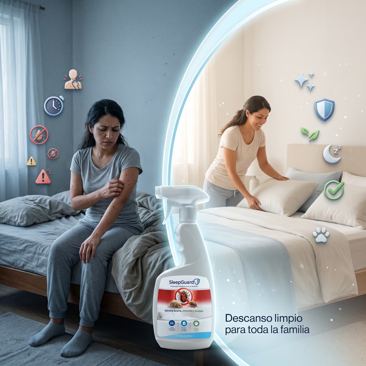 2x1 ELIMINA CHINCHES|ACAROS|PULGAS SLEEP GUARD